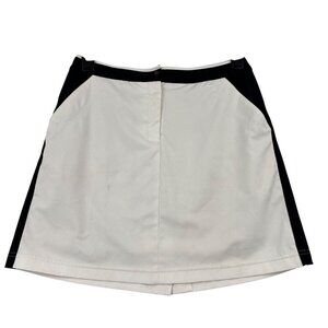 Tail Tech Golf Skort Size 8 White Black Skirt Built In Shorts Pockets Stretch
